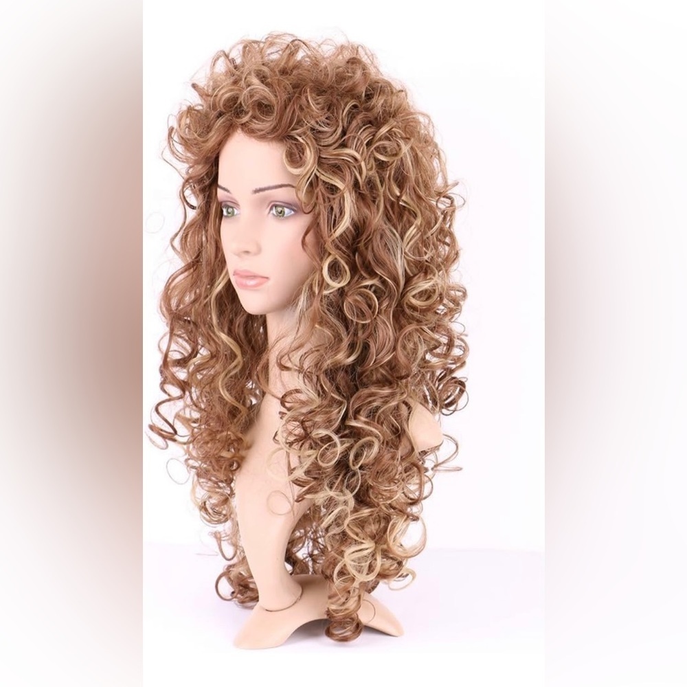 Fluffy Long Hair Blonde Wig - Picture 2 of 10